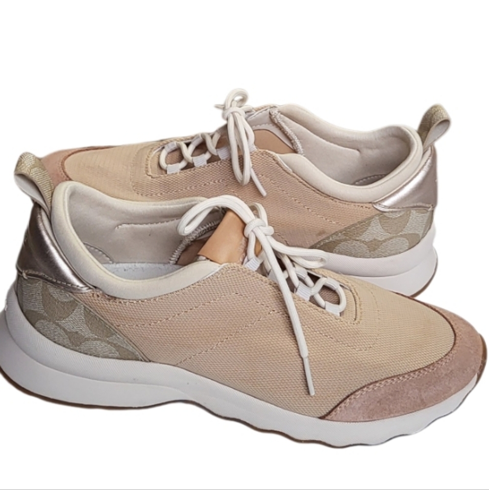 Coach CitySole Runner Leather Suede Overlay Sneakers. Size 7B